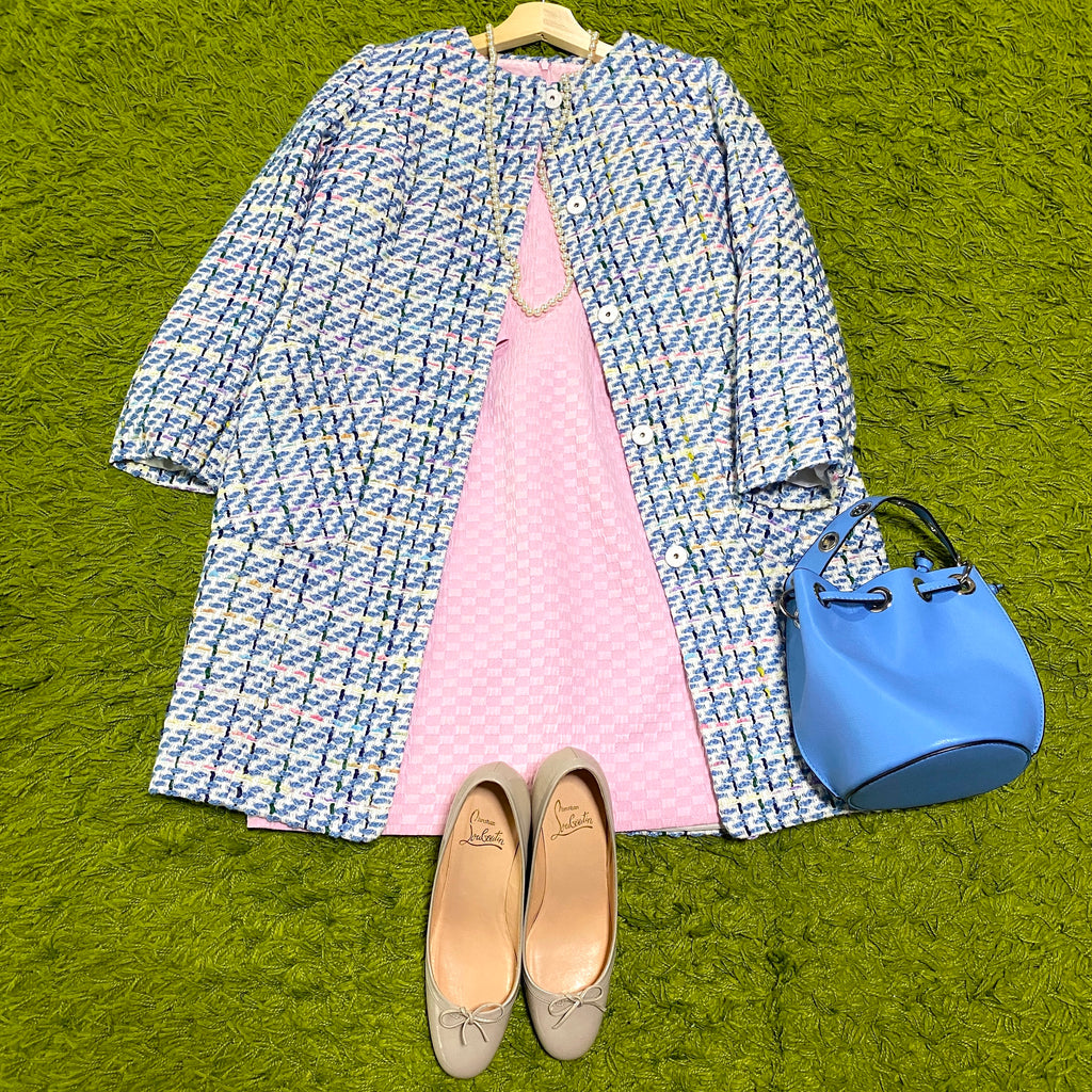 春色の春ツイードコート　 Spring-colored spring tweed coat